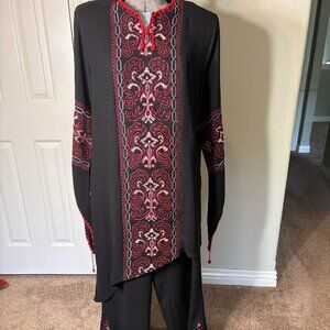 Vintage Women's Traditional Jordan Kaftan/Maxi Pant Suit by ALKARAM Jordan